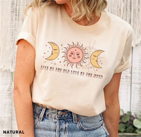 Mystic Moon And Sun Shirt Mystical Moon Phase Shirt Moon Phase T