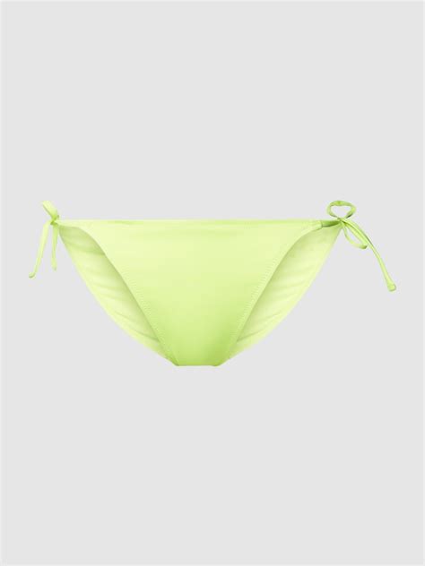 Kup online Guess Figi bikini z detalem z logo neonowy żółty