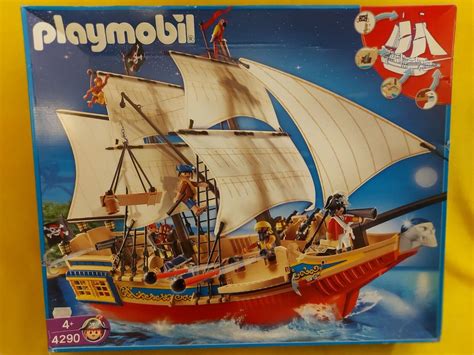 Playmobil Piraten Schiff Grosses Piraten Tarnschiff Komplett Neu