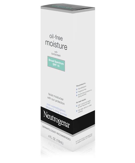 Oil Free Face Moisturizer With Broad Spectrum Spf 15 Neutrogena®