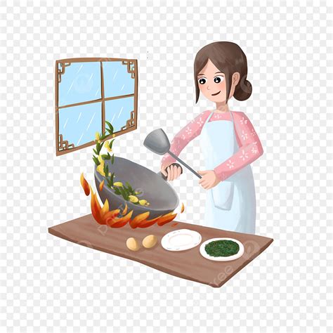 girl cook clipart png
