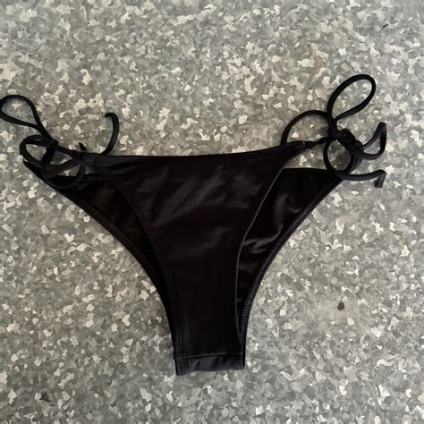 Billabong Black Bikini Bottoms With Tie Sides Size Depop
