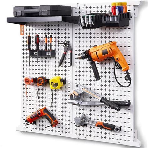 Vevor X In Pegboard Wall Organizer Loading Garage Metal Pegboard