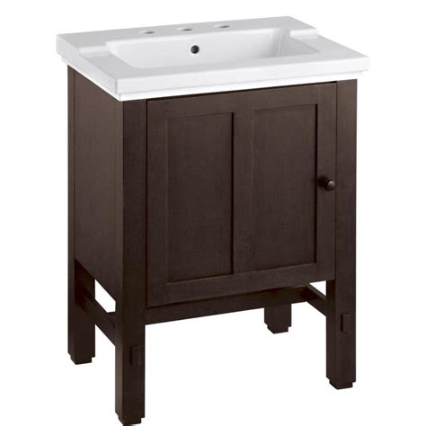 KOHLER Tresham 24.4375-in Woodland Brown Single Sink Bathroom Vanity ...