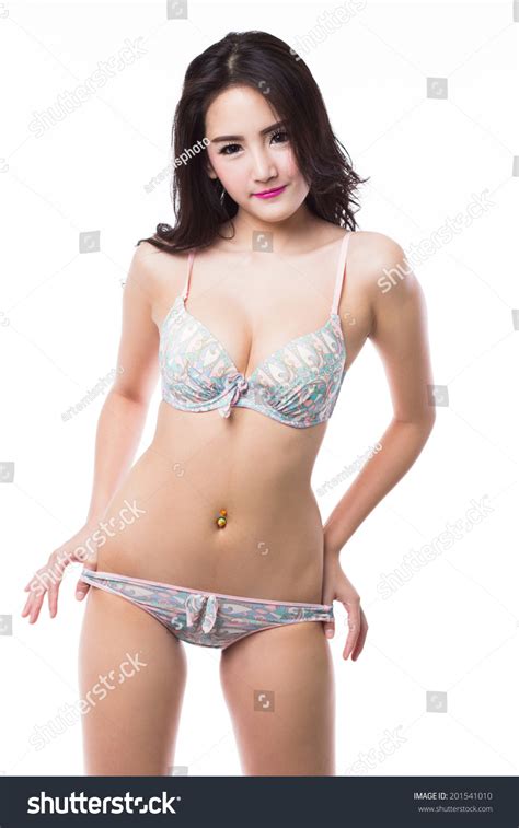 Beautiful Sexy Asian Woman Lingerie On Stockfoto 201541010 Shutterstock
