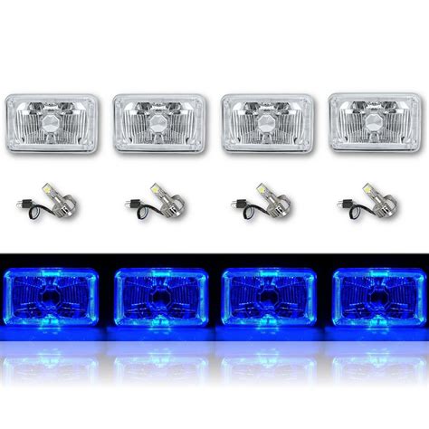 X Blue Led Halo Angel Eye Crystal Clear Headlight W K Led Light