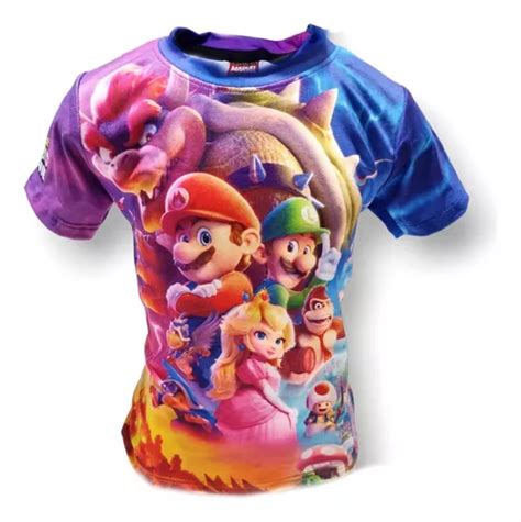 Playera Super Mario Bros Ni Os Full Hd Calidad Premium Mercadolibre