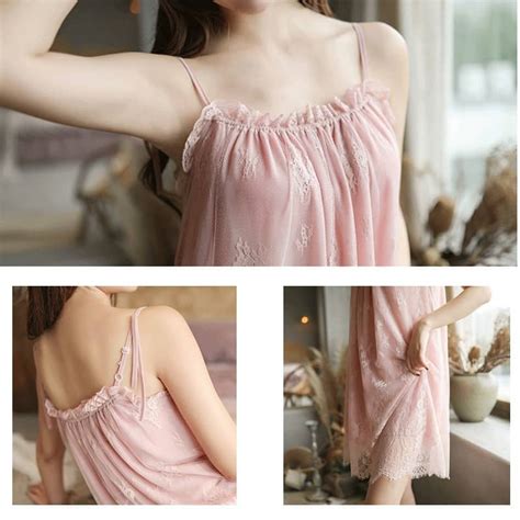 Ready Stocksweet Princess Loose Lace Lingerie Nightdress Baju Tidur Perempuan Shopee Malaysia