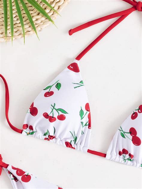Cherry Print Bikini For Summer Beach SHEIN EUR