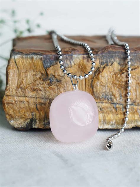 Stone Pendant Buy Online Rose Quartz Tumble Pendant