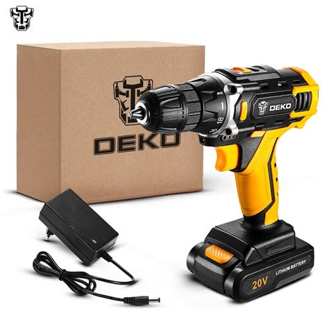Дрель-шуруповерт DEKO DKCD20FU SET1 20 В электрическая отвертка ...