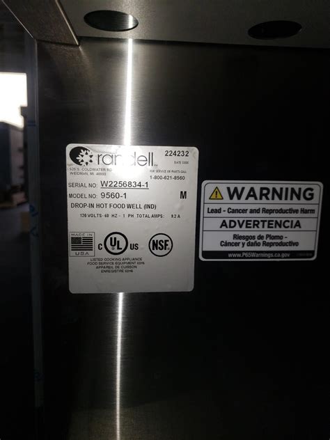 NEW RANDELL 9560 1 UTILITY STAND WITH RIGHT SIDE DROP IN ELECTRIC HOT FOOD WELL Vision Equipment