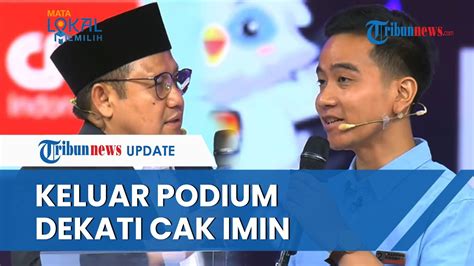 Santai Jawab Cak Imin Gibran Sampai Keluar Podium Jawab Pembangunan