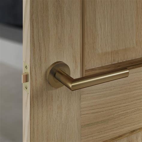 York Door Set With Otto Lever Satin Brass Artofit