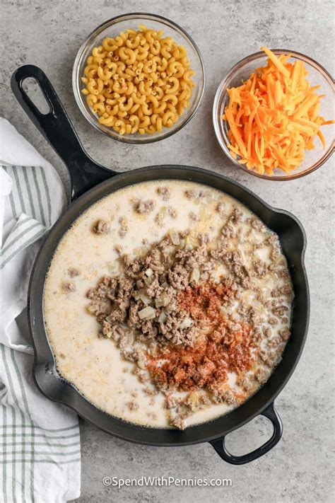 Homemade One Pot Cheeseburger Macaroni Stove Top Karinokada