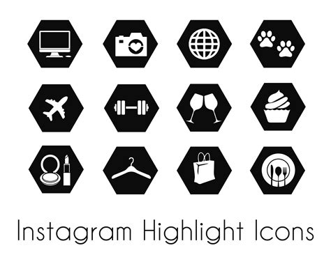 Instagram Story Highlights Icons SIMPLE GEOMETRIC Black ICON | Etsy