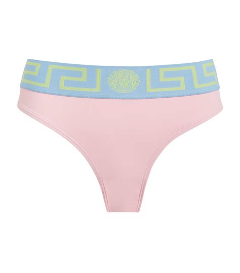 Womens Versace Pink Greca Bikini Bottoms Harrods UK