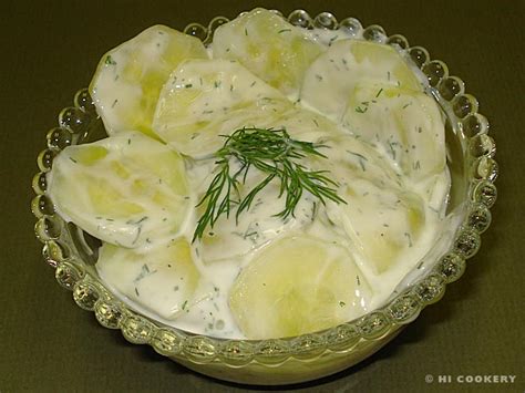 Mizeria z Ogórków (Polish Cucumber Salad with Sour Cream Dressing) | HI ...