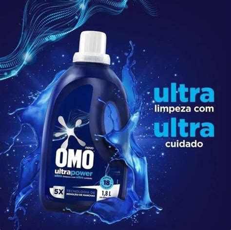 OMO Lava Roupas Líquido Omo Ultra Power Frasco 1 8L aki promoções