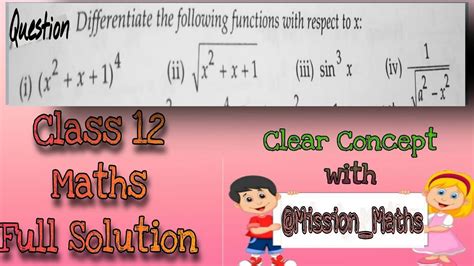 Differentiate W R T X 1 X 2 X 1 4 Differentiation