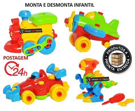 Brinquedos Educativos Infantil Pecinhas De Montar E Desmontar Did Tico