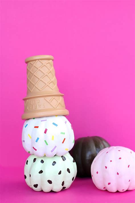 Diy Ice Cream Cone Pumpkins Halloween Pumpkin Designs Creative