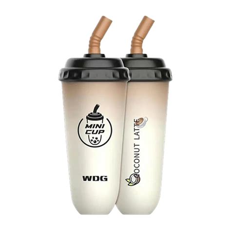 Wdg Mini Cup Descart Vel Vape Puffs Coconut Latte Os Melhores