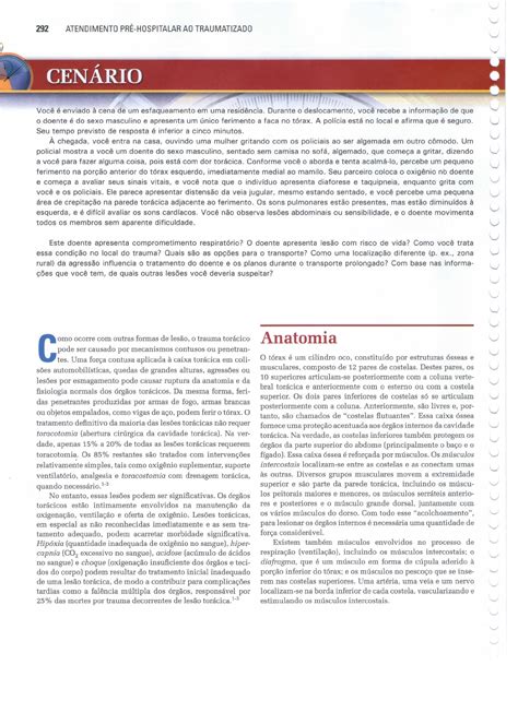 PHTLS capítulo 11 (Trauma Torácico) - Enfermagem em Aph