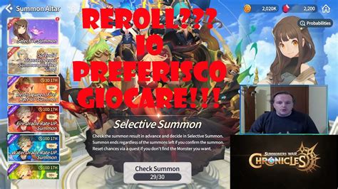 Summoners War Chronicles Selective Summon Reroll Io Preferisco