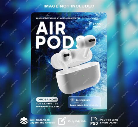 Premium Psd Airpods Poster Template Design
