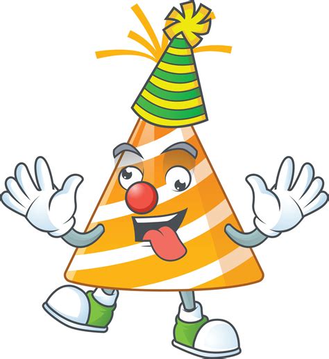 Cartoon Character Of Yellow Party Hat 21611945 Vector Art At Vecteezy