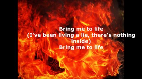 Evanescence Bring Me To Life Lyrics YouTube