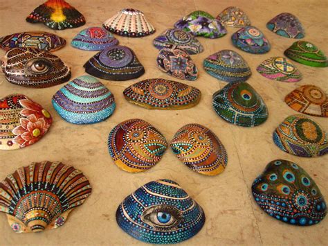 hand painted shells  jaba diy craft inspiration