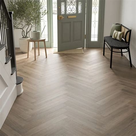 Polyflor Camaro Rigidcore Naked Blond Oak Herringbone Rpq