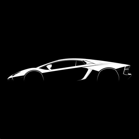 Car Silhouette Skyline Silhouette Silhouette Vector Lamborghini