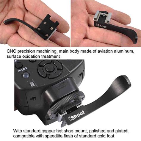 Finger Grip Thumb Button Flash Hot Shoe Mount For Fuji Camera X S X M