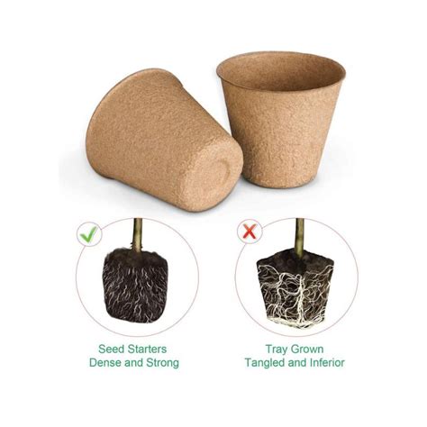 Eco Friendly Paper Cup Pulp Round Biodegradable Plant Starter Seedling