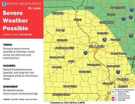 Nws Says Severe Storms Possible Saturday Afternoon And Evening Vandalia