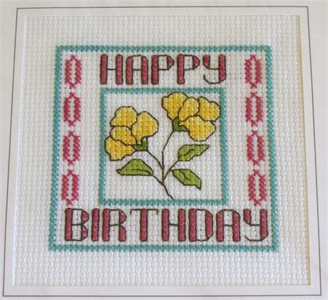 Birthday Card Kit Cross Stitch Cross Stitch Cards Free Cross Stitch