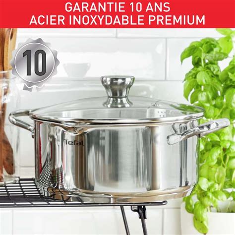 Batterie de cuisine Tefal Inox 6 pièces à 57 99 Garantie 10 ans chez