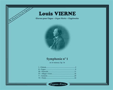 L Vierne Symphony No Op Easy Page Turn Organscore