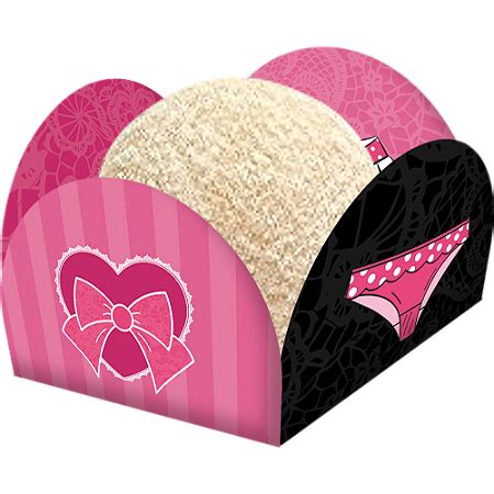 Porta Forminha Para Doces Festa Chá de Lingerie 3 5x3 5cm 40 Unidades Alegra Festa Artigos
