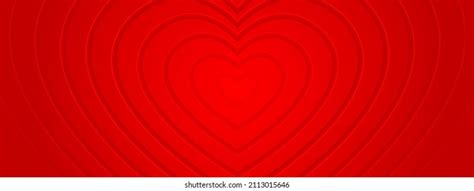 D Bright Red Hearts Soft Shadow Stock Illustration