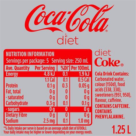 Coca Cola Diet Soft Drink Bottle 125l Woolworths