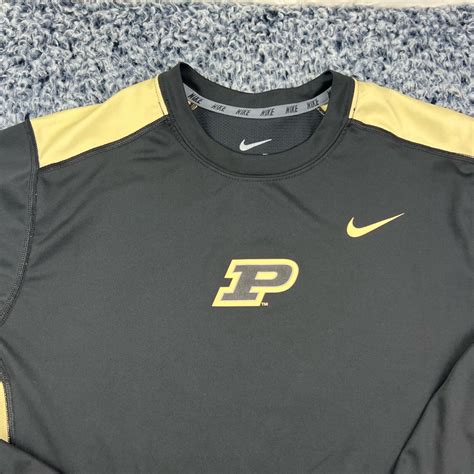 Nike Dri Fit Purdue Boilermakers Activewear Shirt Mens Small Black Stretch Ncaa Ebay