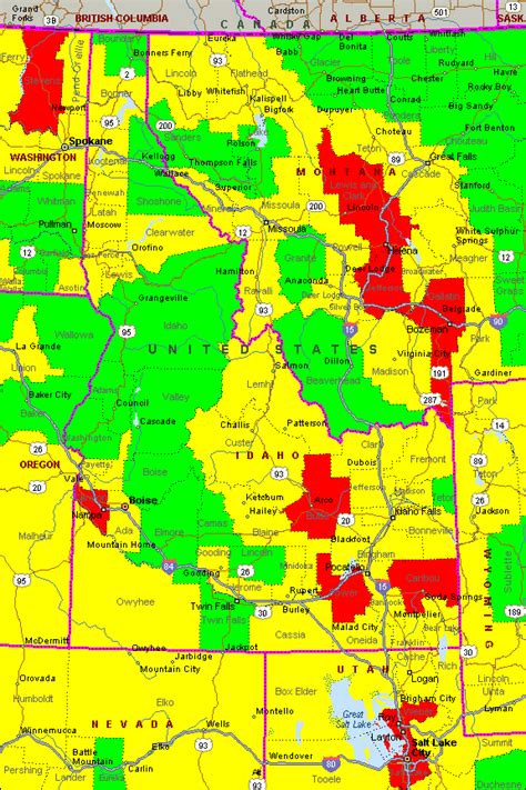 Idaho Air Quality Map