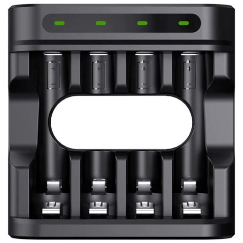 Carregador USB da Enercell Rápido e inteligente para 4 pilhas AA AAA