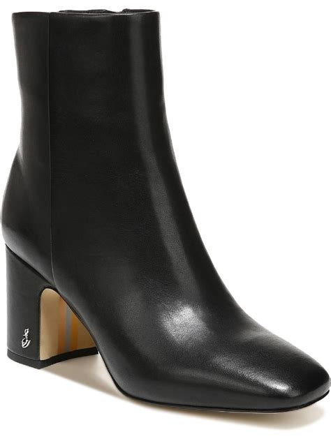 Sam Edelman Womens Fawn Leather Square Toe Ankle Boots