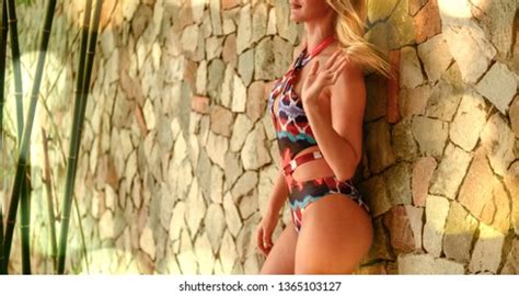 Beautiful Sexy Woman Bikini Among Tropical Stock Photo Shutterstock