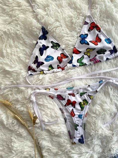 Bikini Mariposas De Colores Mamba Lencer A